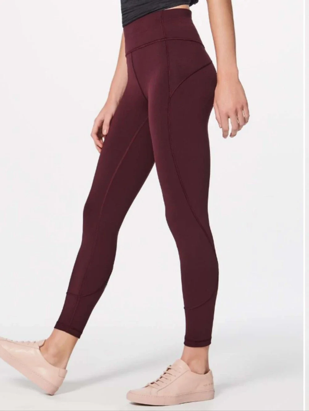 Lululemon In Movement 7/8 Tight - Garnet Women's 10 Yoga Activewear Athletic